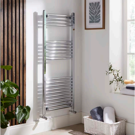 K-Rail Straight Chrome Towel Radiator 22mm